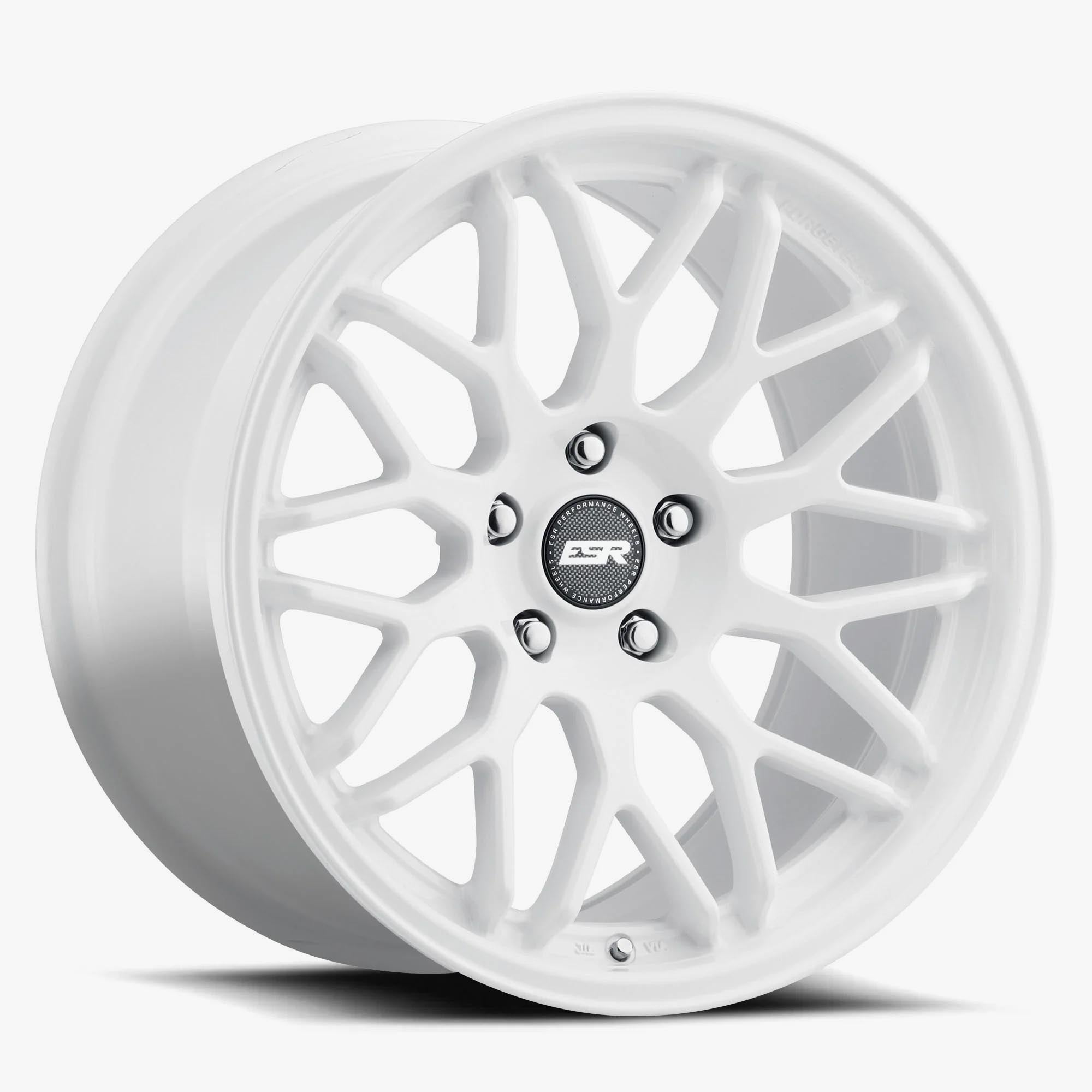 ESR AP1 18x8.5 5x114.3 Custom Drill ET40 Gloss White - Stunning Wheels for Your Ride