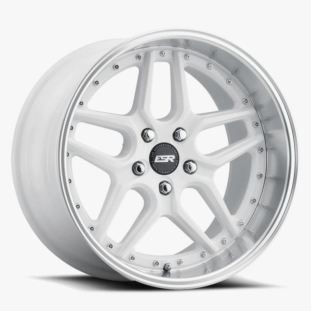 ESR CS15 18x10.5 Custom Drill ET22 Gloss White/Machined Lip - Stylish and High - Performance Wheels