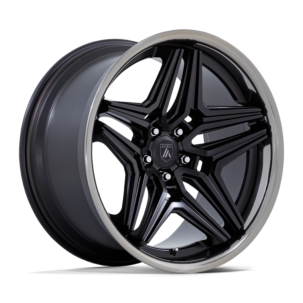 Asanti Black AB046 DUKE 20X10.5 5X115 ET18 72.56 Satin Black With Ddt Lip