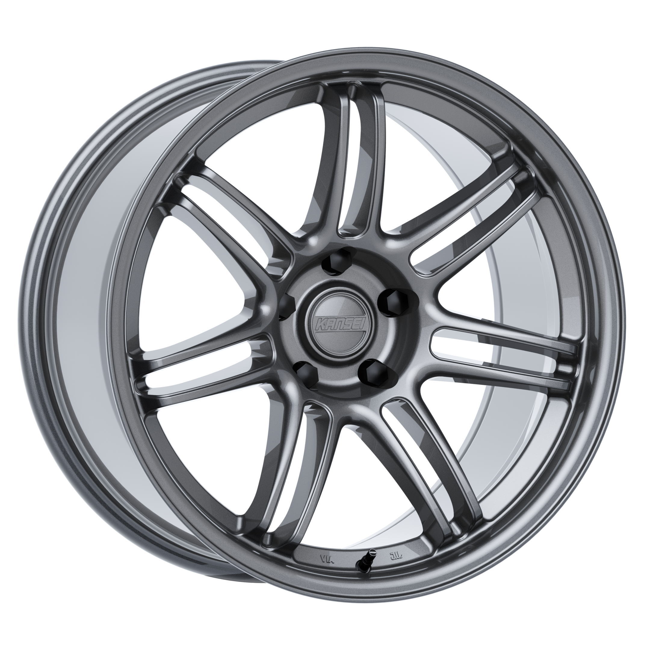 Stunning Kansei SEVEN 19x10.5 5x114.3 ET22 73.1 Gunmetal Wheels - Upgrade Your Ride Now!