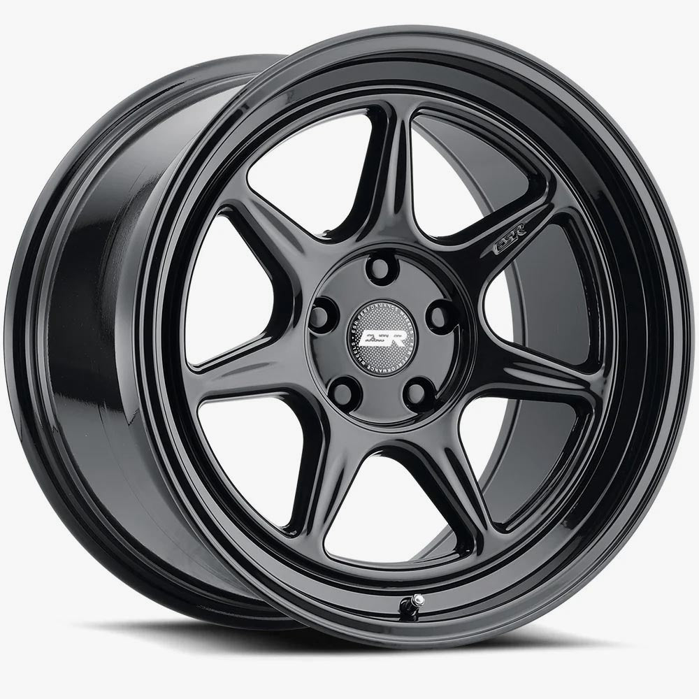 ESR CR7 Gloss Black Wheels - 18x9.5, 5x120.6 Custom Drill, ET15 - Must - Have for Car Enthusiasts!