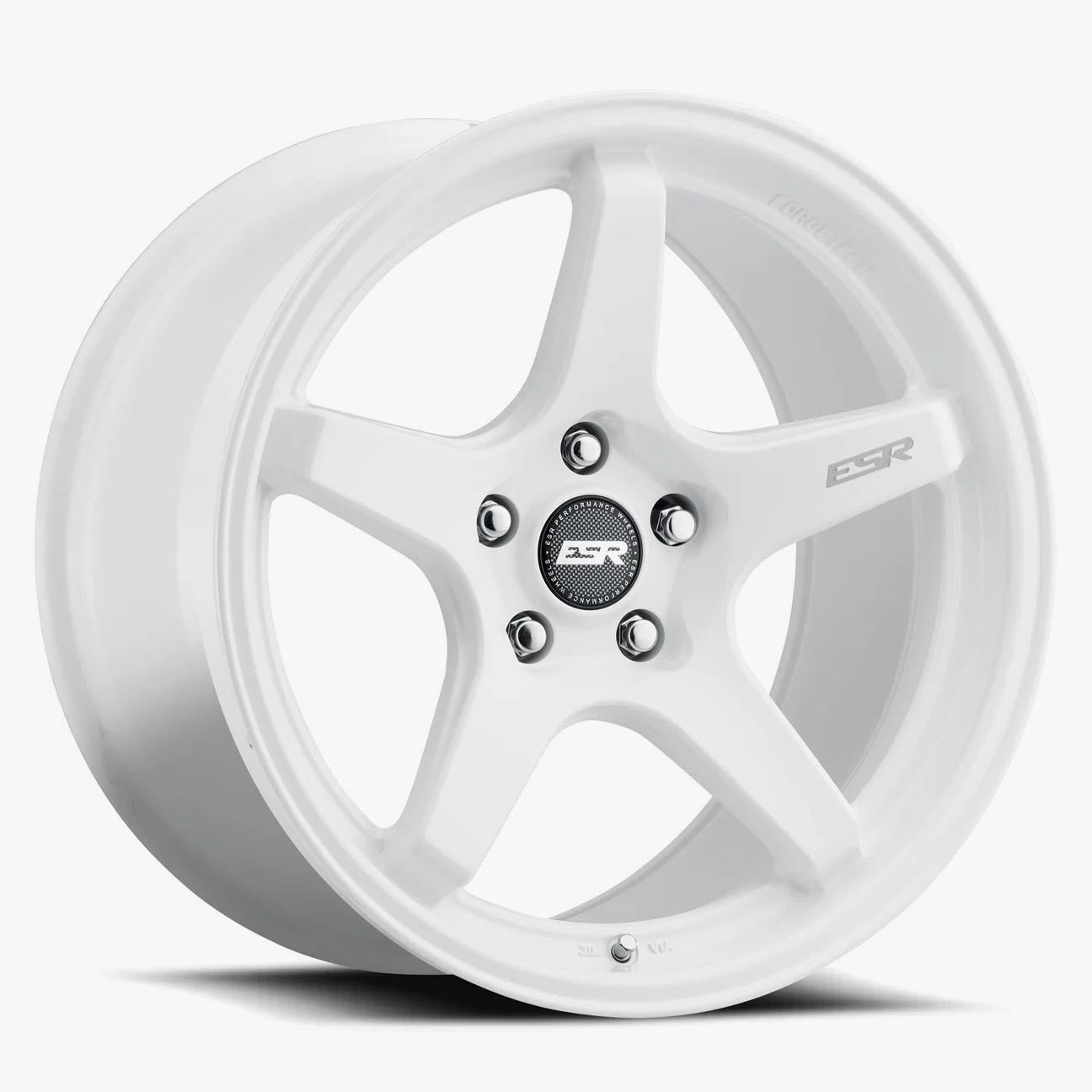 ESR AP5-C 18x9.5 5x114.3 (Custom Drill) ET35 Gloss White - Stunning Wheels for Your Ride
